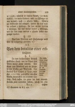 XX Von dem dotalitio einer erbtochter.