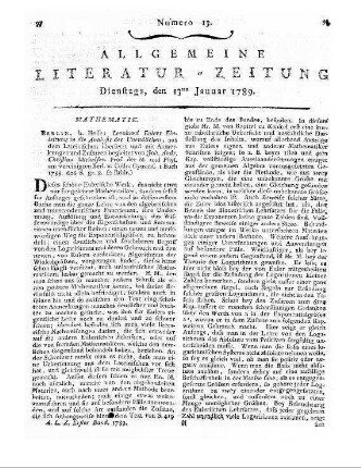 Berlinische Jahrbücher. - Berlin : Realschulbuchhandlung 1. Hälfte. - 1788