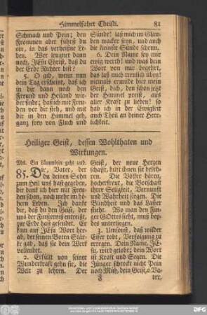 [10.] Heiliger Geist, dessen Wohlthaten und Wirkungen.