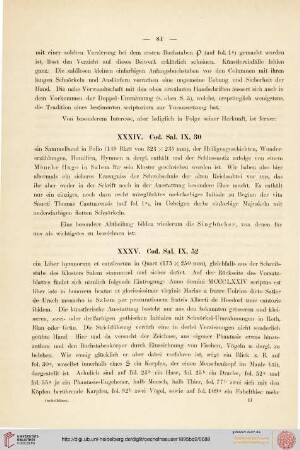 XXXIV. Cod. Sal. IX, 30