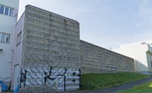 Formsteinwand Umformerstation Plauen