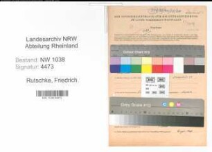 Entnazifizierung Friedrich Rutschke , geb. 01.07.1898 (Krankenpfleger)