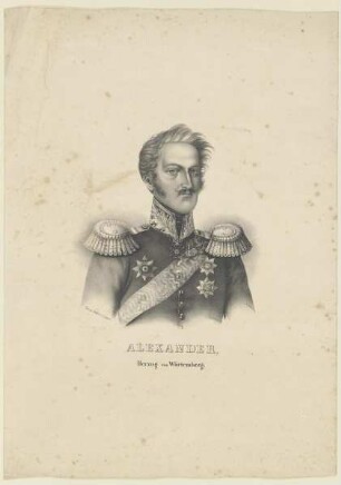 Bildnis des Alexander von Württemberg