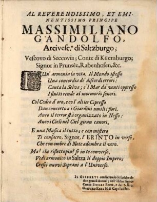 L' Erinto : Dramma Regio Musicale