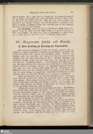 XV. Eingemachte Früchte und Gemüse