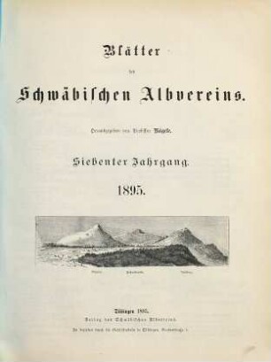 Blätter des Schwäbischen Albvereins. 7. 1895