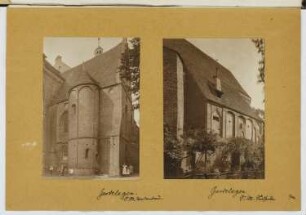 Marienkirche, Gardelegen: Ansicht von Norden, Ansicht von Süden (aus: Skizzen- und Fotoalbum 18)