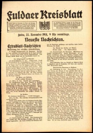 Ausgabe vom Montag, den 23. November 1914.
