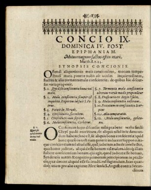Concio IX. Dominica IV. Post Epiphaniam.