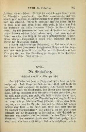 XVIII. Die Entdeckung. Lustspiel von A. v. Steigentesch