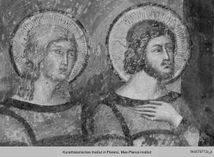 Wanddekoration : Anbetung der Könige (unteres Register)