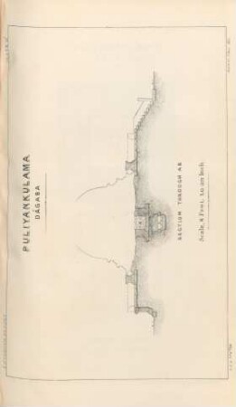 Plate "G". Puliyankulama. Dágaba. Section through A.B.