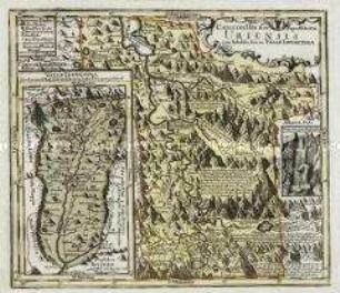 Canton Uri sive Pagus Helvetiae Uriensis. Mit einer Nebenkarte: VALLE LEVENTINA und einer Ansicht: Wasserfall