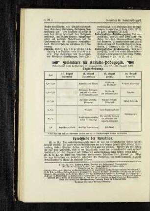 Ferienhaus für Anstalts-Pädagogik : veranstaltet von Cassianeum in Donauwörth, vom 17. - 20. August 1910
