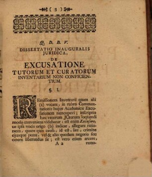 Diss. inaug. iur. de excusatione tutorum et curatorum, inventarium non conficientium