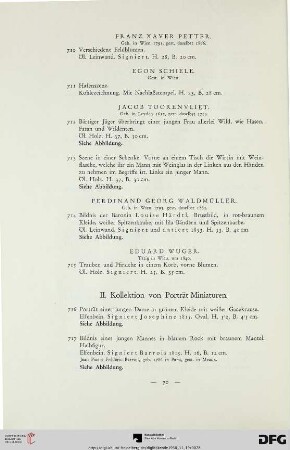 Kollektion von Porträt-Miniaturen (Nr. 716-745)