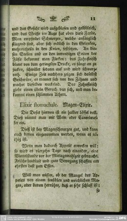 Elixir stomachale. Magen-Elixir