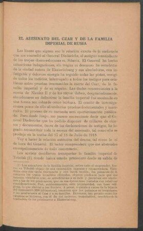 El asesinato del Czar y de la familia imperial de Rusia