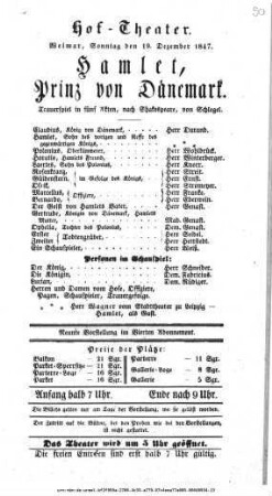Hamlet, Prinz von Dänemark