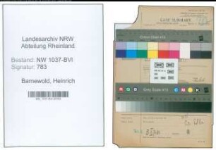 Entnazifizierung Heinrich Barnewold , geb. 10.05.1903 (Stellmacher)