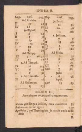 Index III.