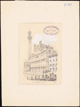 Palazzo Pubblico, Siena: Perspektivische Ansicht