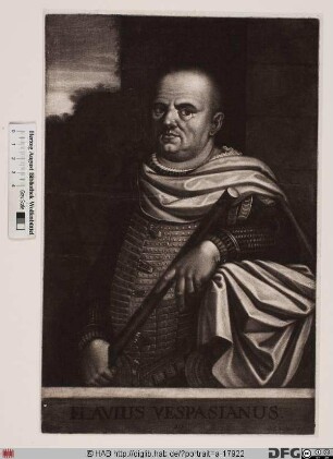 Bildnis ROM: Vespasian, 9. römischer Kaiser 69-79 (eig. Titus Flavius Vespasianus)