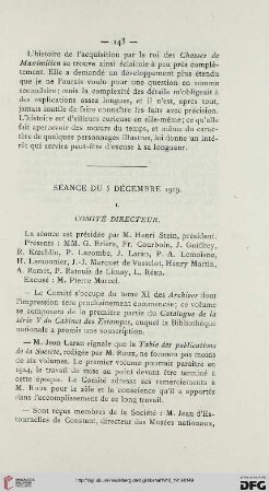 Séance du 5 décembre 1919
