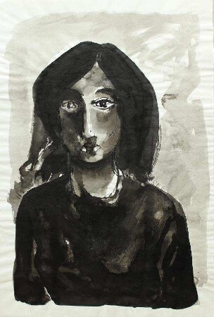 dunkle Frau