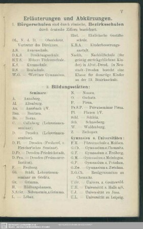 Erläuterungen und Abkürzungen