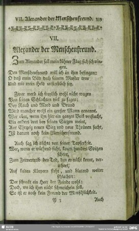 VII. Alexander der Menschenfreund