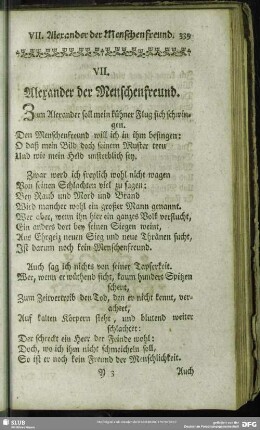 VII. Alexander der Menschenfreund