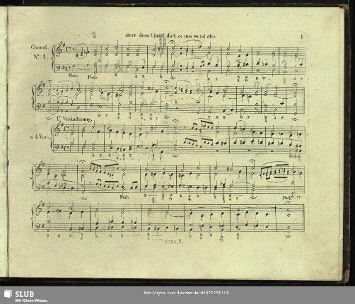 Choral No. 1: Herr Jesu Christ, dich zu uns wend