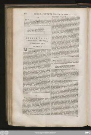 Dissertatio Theologica Secunda.
