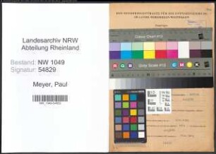 Entnazifizierung Paul Meyer , geb. 20.06.1913 ()