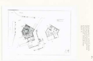 Ferien- und Wochendzentrum, Berlin-Wilhelmstadt (Diplomarbeit bei Willy Kreuer): Casino, Grundrisse Erdgeschoss und Obergeschoss 1:200
