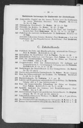 C. Zahnheilkunde