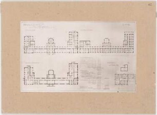 Invalidenheim, Miltenberg: Grundrisse EG und Fundamente, Nebengebäude Grundrisse Keller und EG