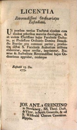 Theologia Christiana Theoretica. 3, De Hominis Creatione, Et Diverso Statu Ante Et Post Lapsum In Peccatum