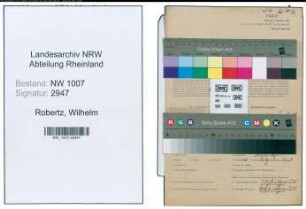 Entnazifizierung Wilhelm Robertz , geb. 11.02.1887 ()