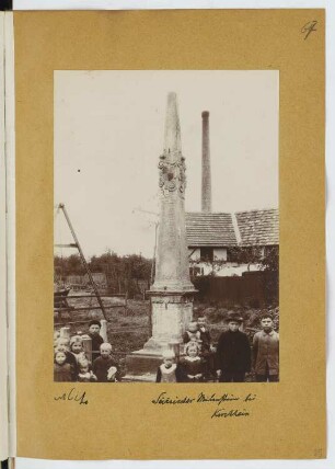 Sächsischer Meilenstein, Kirchhain: Ansicht (aus: Skizzen- und Fotoalbum 28)