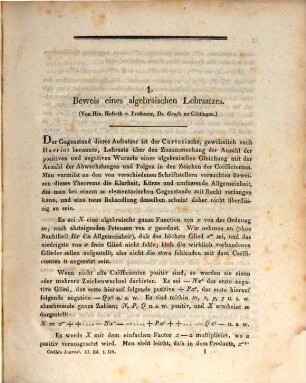 Journal für die reine und angewandte Mathematik. 3, 3. 1828
