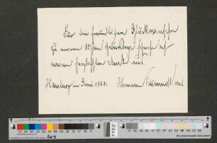 Postkarte an Werner von Melle