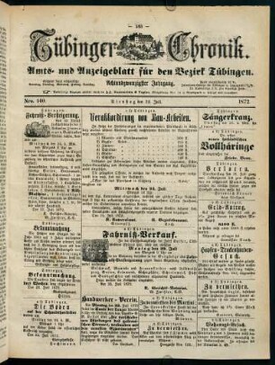 583-598, 23. Juli (Nro. 140) - 27. Juli (Nro. 143)