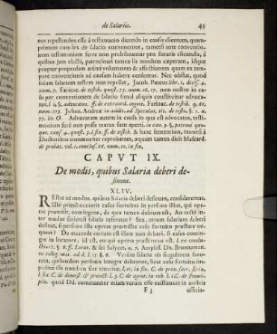 Caput IX. De modis, quibus Salaria deberi desinunt.