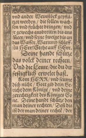 Deine handt schütze das volck ...