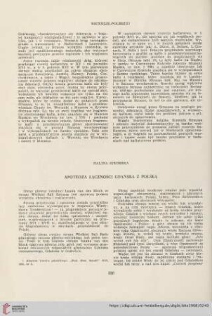 30: Apoteoza łączności Gdańska z Polską