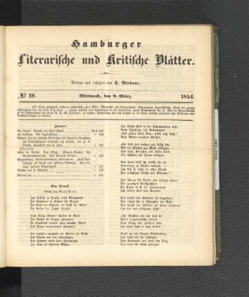 No. 19. 8. März 1854