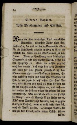 Viertes Kapitel. Von Belohnungen und Strafen.