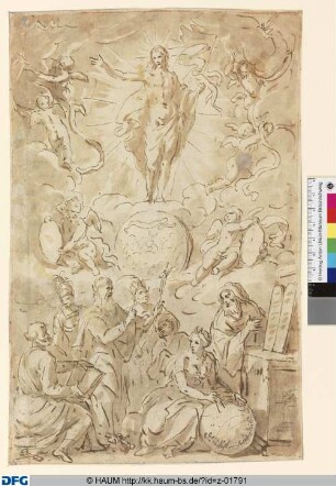 Christus erscheint über Christentum und Heidentum